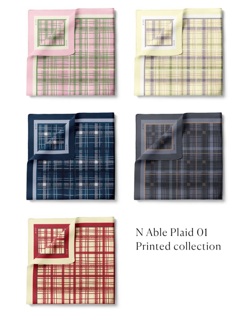 N Able Plaid 01 collection hijab ลาย Plaid ที่มี logo N Able ซ