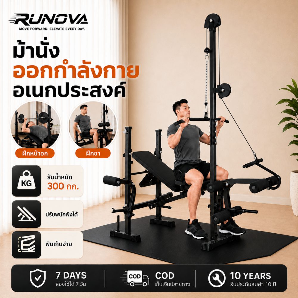 ม้านั่งออกกำลังกาย WB002 ม้านั่งยกน้ำหนัก Weight Bench โฮมยิมพ