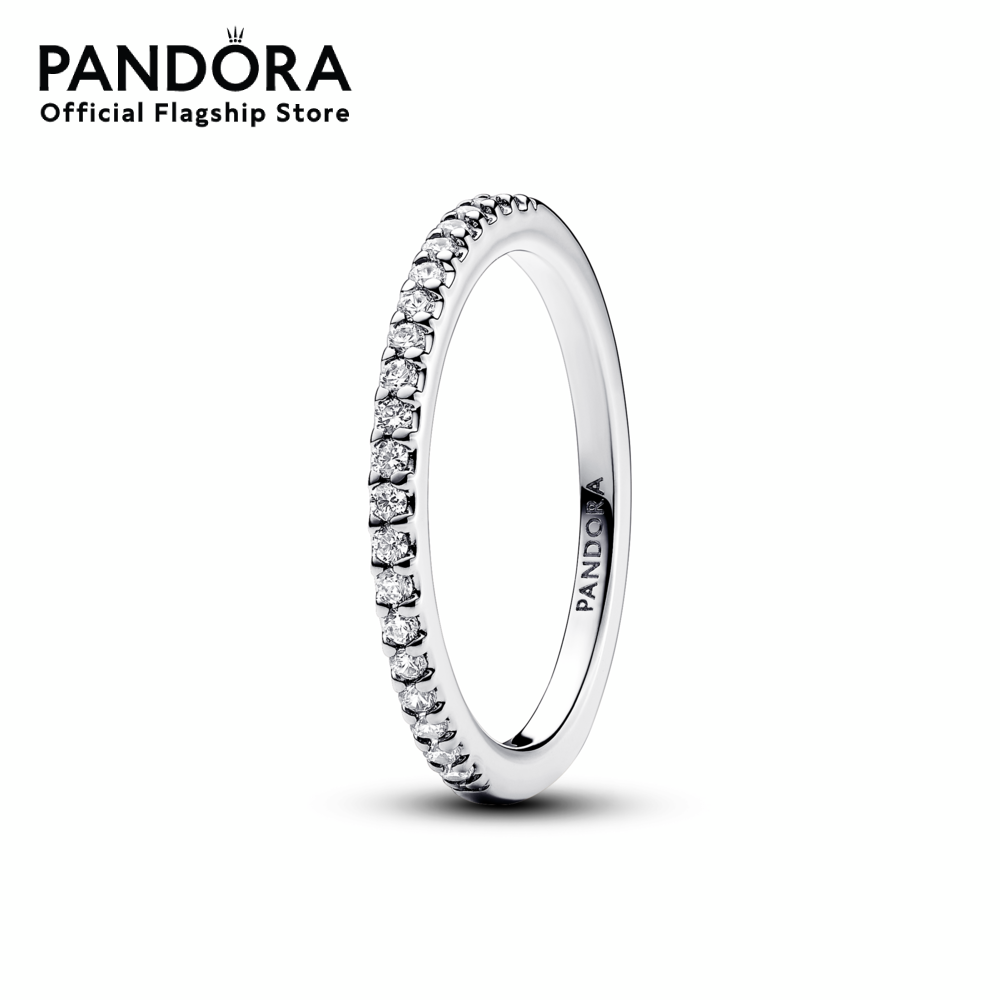 Pandora Sterling silver ring with clear cubic zirconia เครื่อง