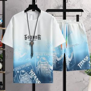 [แฟชันฮิตขายดี]รุ่นใหม่ 2026 ชุดเซตสปอร์ตผู้ชาย เสื้อยืดกางเกงขาสั้น ใส่ง่ายทุกวัน