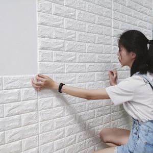 3d wallpaper วอลเปเปอร์ผนัง3d วอลเปเปอร์สวยๆ โฟมXPE วอลเปเปอร์ติดผนัง มีกาวในตัว ติดผนัง ลายอิฐ กันเสียง กันน้ำ กันกระแทก วอลเปอรติดผนัง