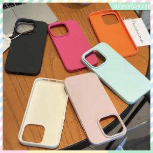 เคสหนัง เคสโทรศัพท์ For iPhone 11 13 12 14 15 16 ProMax 7P 8P XR XS มาการอง เรียบง่าย สีทึบ ซิลิโคนอ่อนนุ่ม เคสกันกระแทก